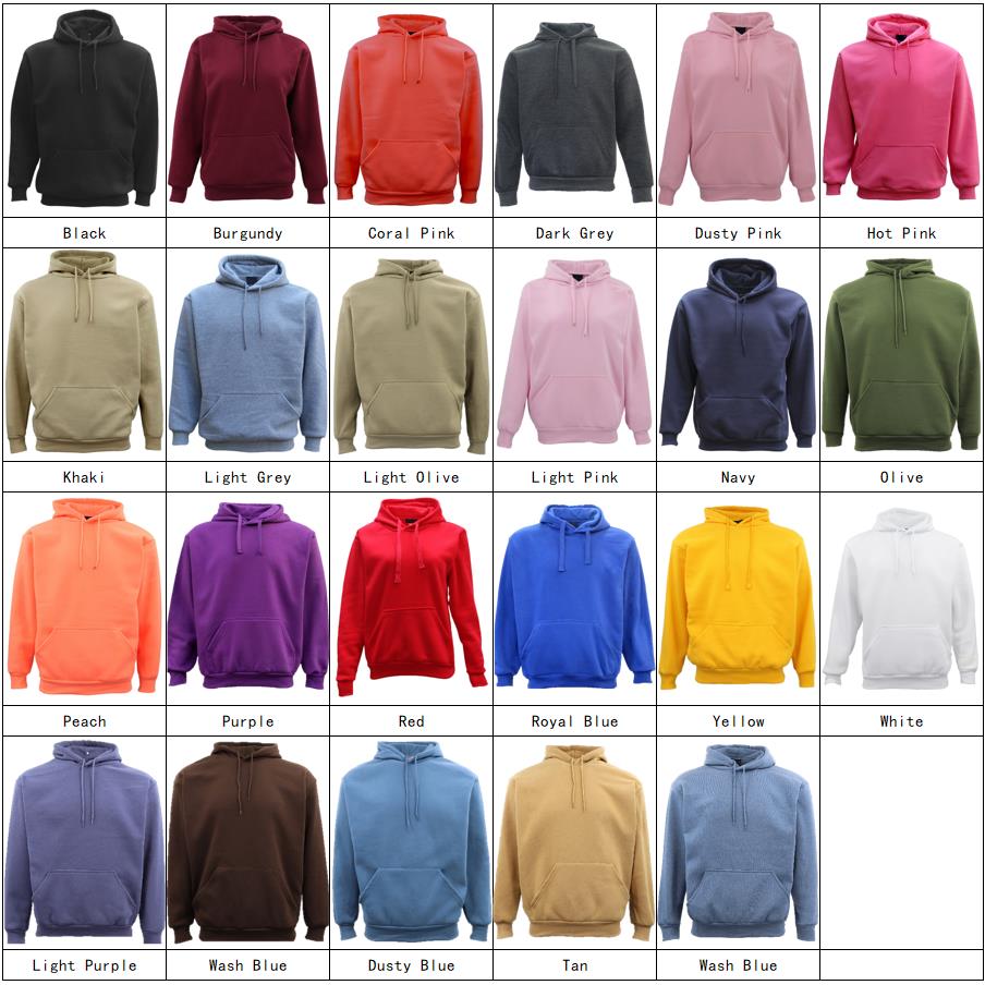 Adult Unisex Men's Basic Plain Hoodie Pullover Sweater Sweatshirt Jumper XS-8XL, Wash Pink, S