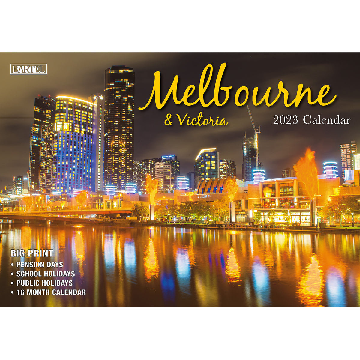 Melbourne &amp; Victoria 2023 Rectangle Wall Calendar 16 Month Planner New Year Gift