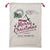 Large Christmas XMAS Hessian Santa Sack Stocking Bag Reindeer Children Gifts Bag, Cream - Happy New Year