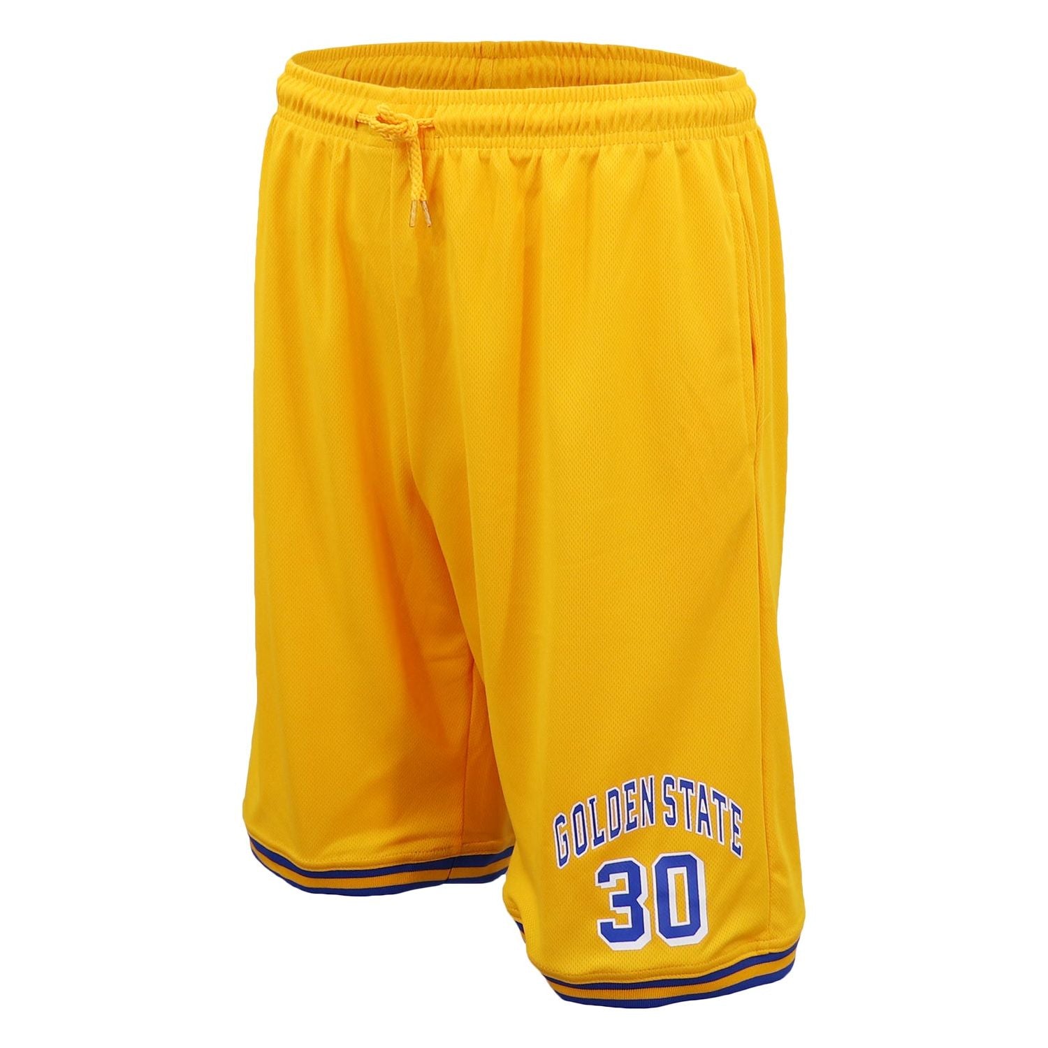 Men's Basketball Sports Shorts Gym Jogging Swim Board Boxing Sweat Casual Pants, Blue - Golden State 30, 3XL