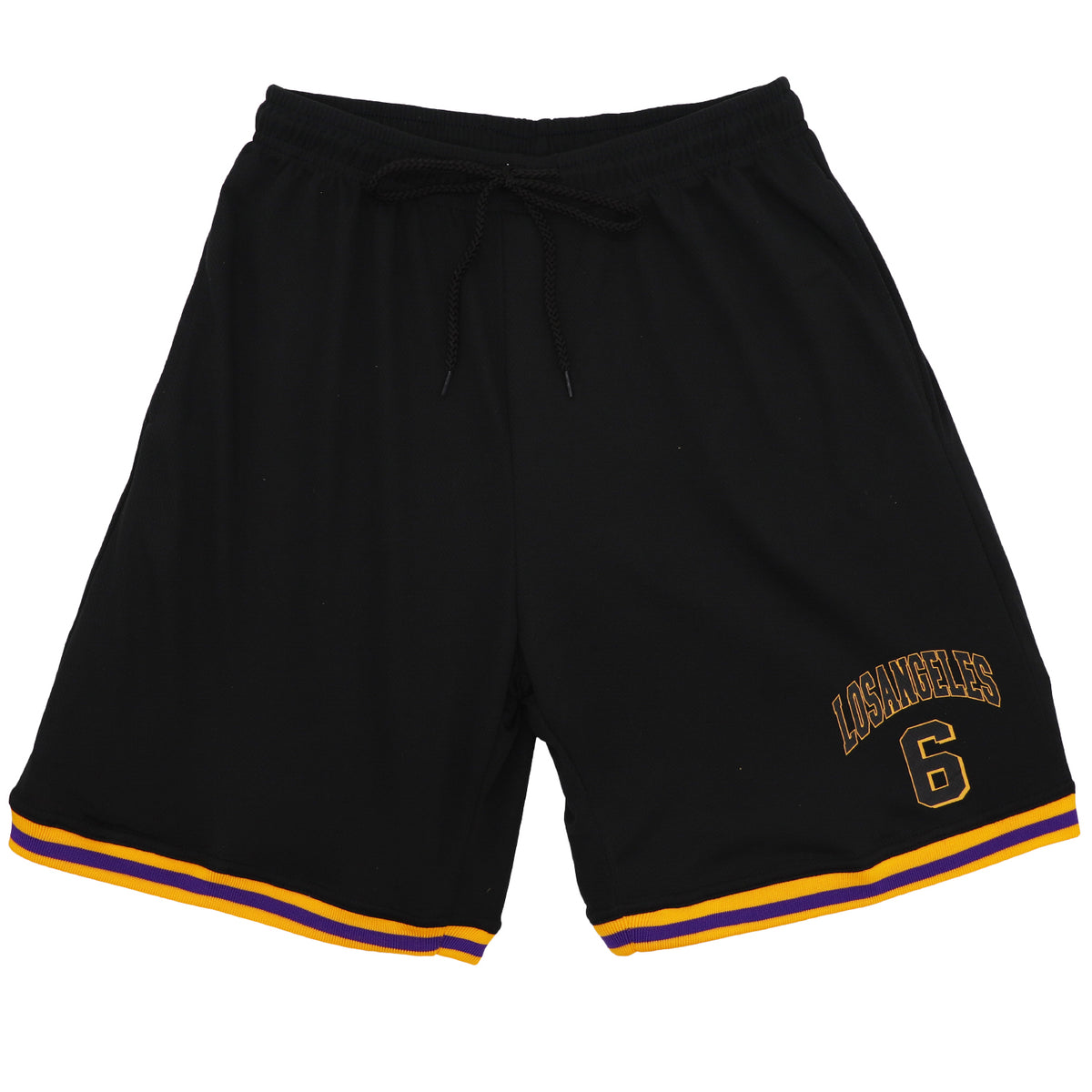 Men&#39;s Basketball Sports Shorts Gym Jogging Swim Board Boxing Sweat Casual Pants, Black - Los Angeles 6, L