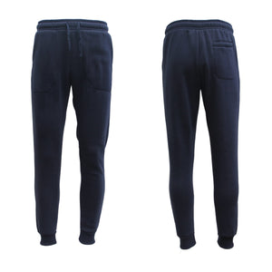 Mens Unisex Fleece Lined Sweat Track Pants Suit Casual Trackies Slim Cuff XS-6XL, Black, 6XL