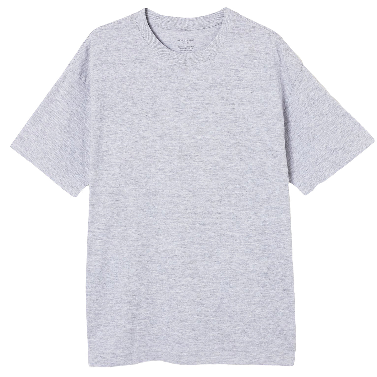 Adult 100% Cotton T-Shirt Unisex Men's Basic Plain Blank Crew Tee Tops Shirts, Light Grey, M