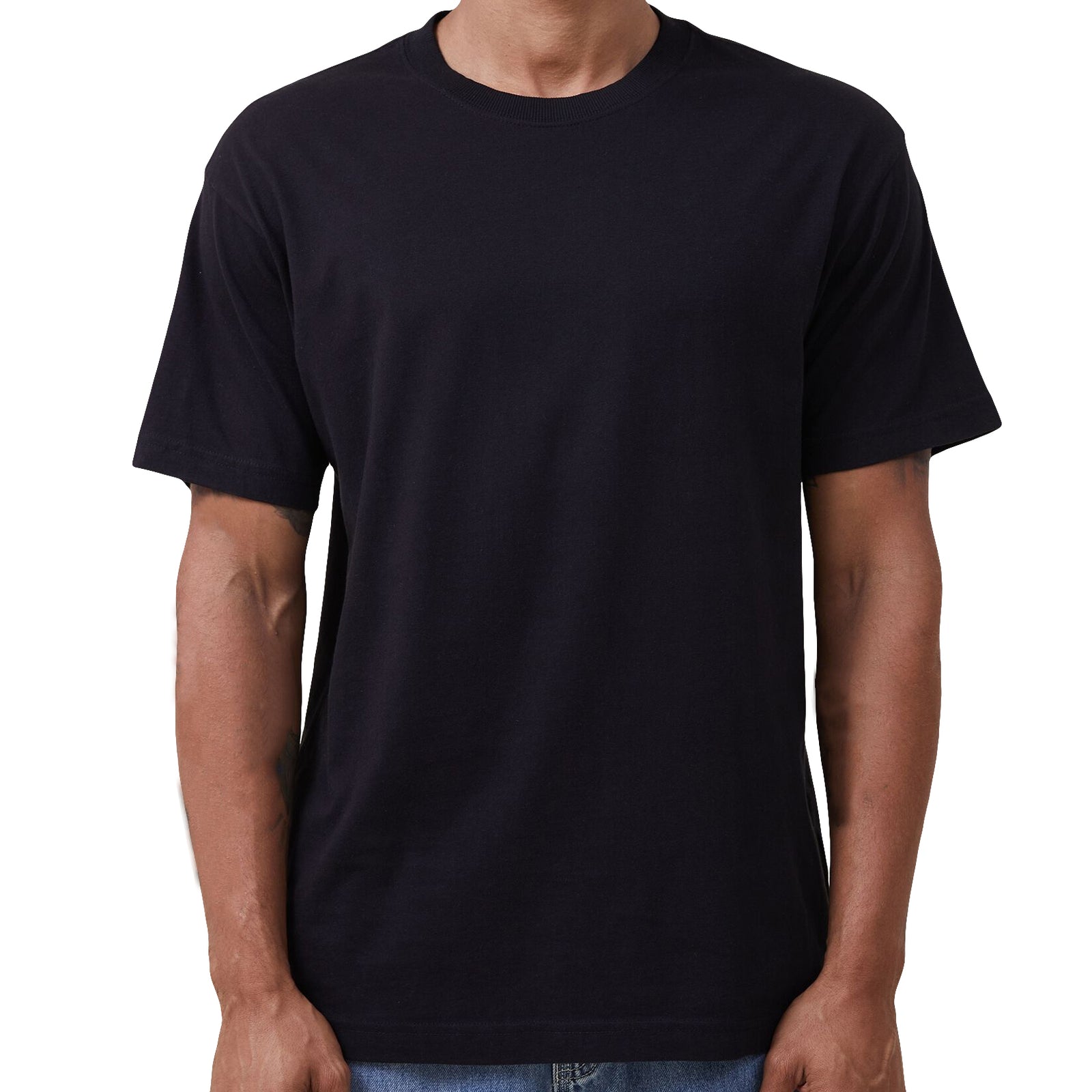 Adult 100% Cotton T-Shirt Unisex Men's Basic Plain Blank Crew Tee Tops Shirts, Light Grey, M