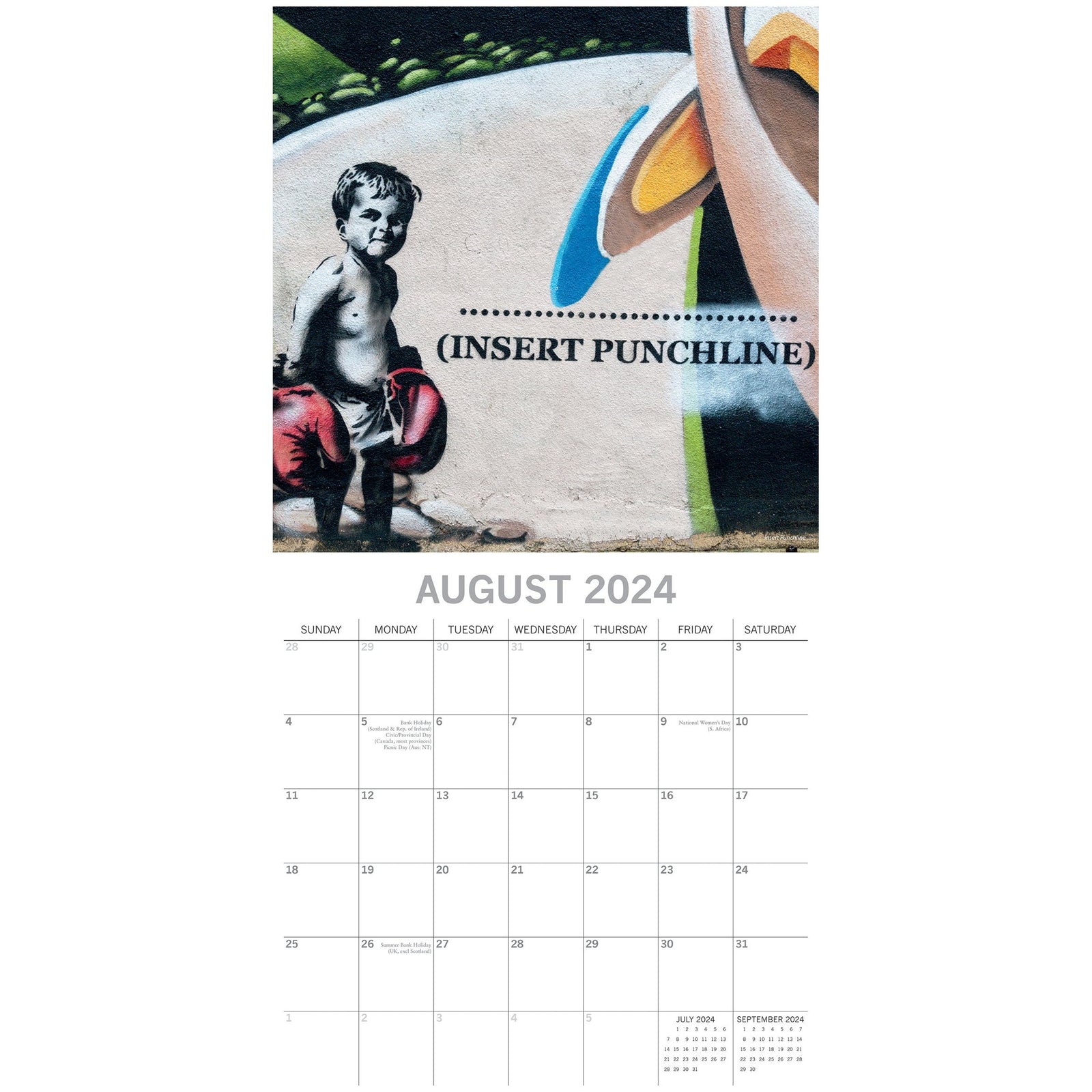 Banksy - 2024 Square Wall Calendar 16 Month Arts Planner Christmas New Year Gift