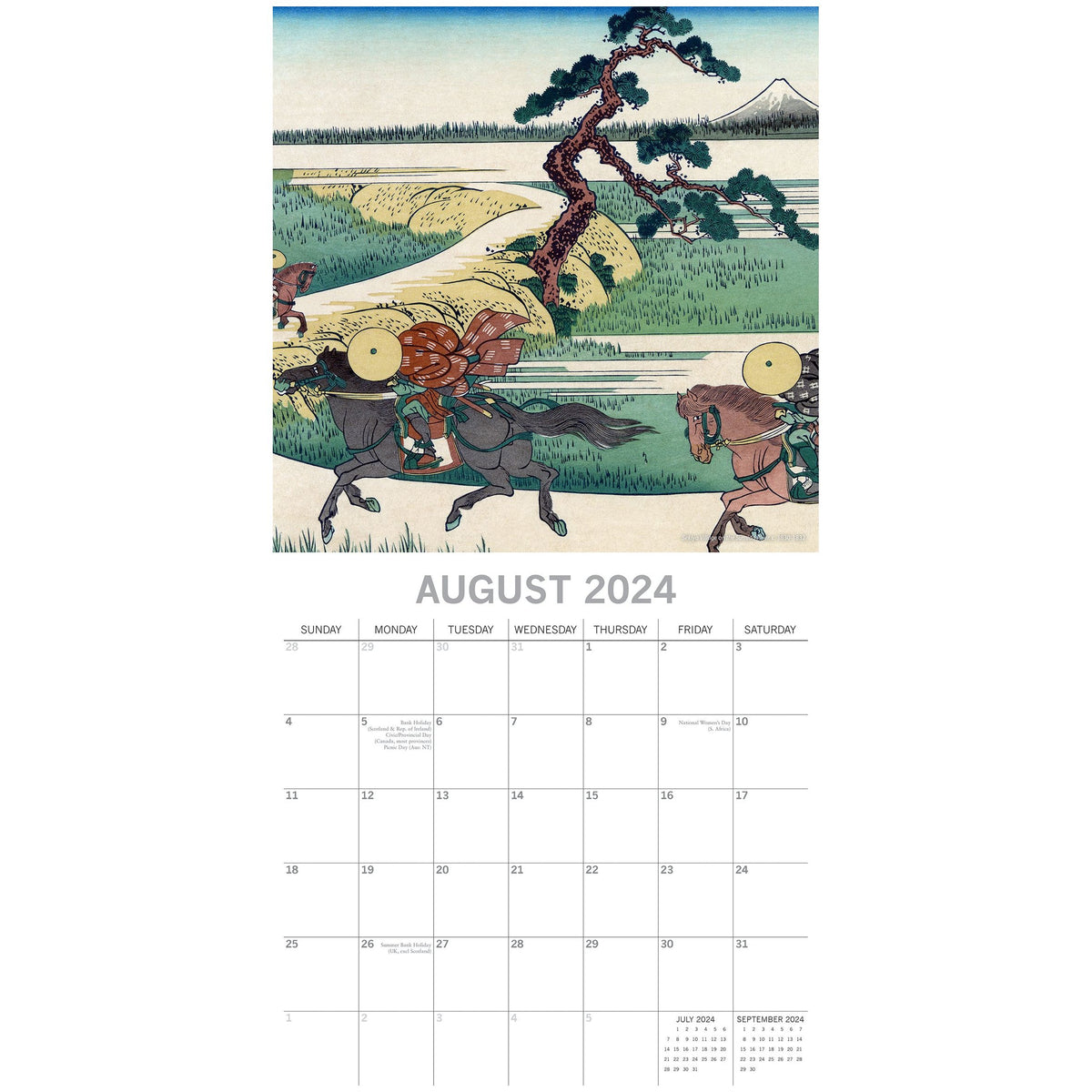 Hokusai 2024 Square Wall Calendar 16 Months Arts Planner Christmas New Year Gift
