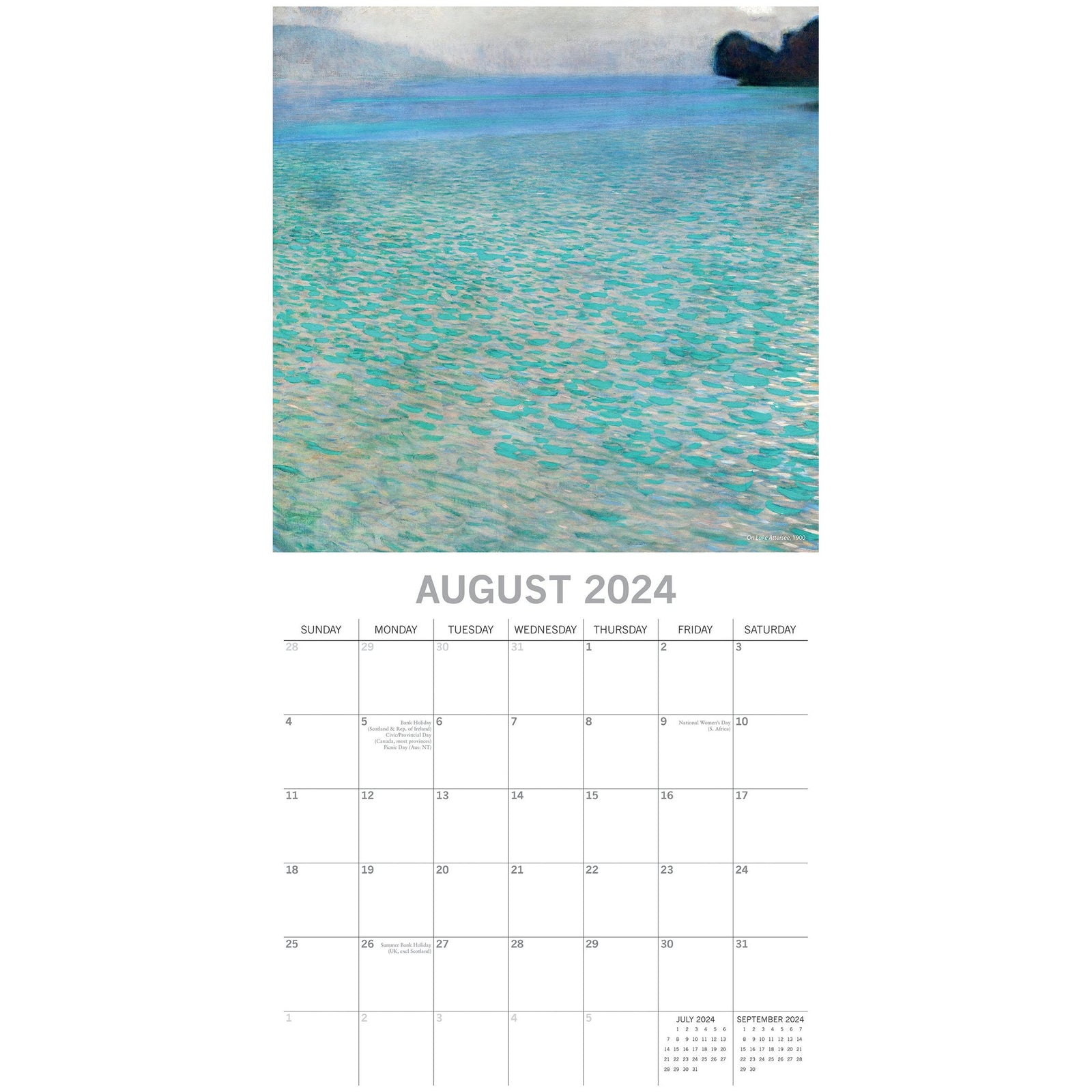 Klimt - 2024 Square Wall Calendar 16 Months Arts Planner Christmas New Year Gift