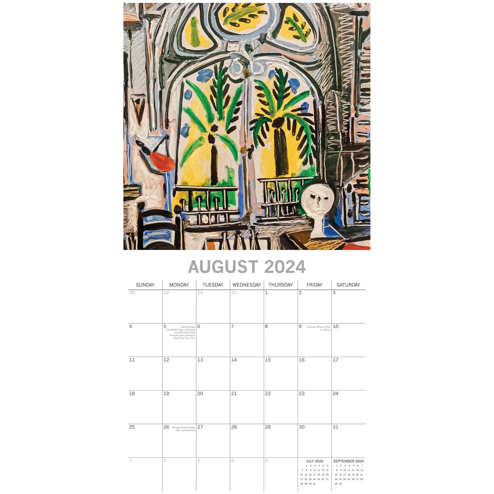 Picasso 2024 Square Wall Calendar 16 Months Arts Planner Christmas New Year Gift