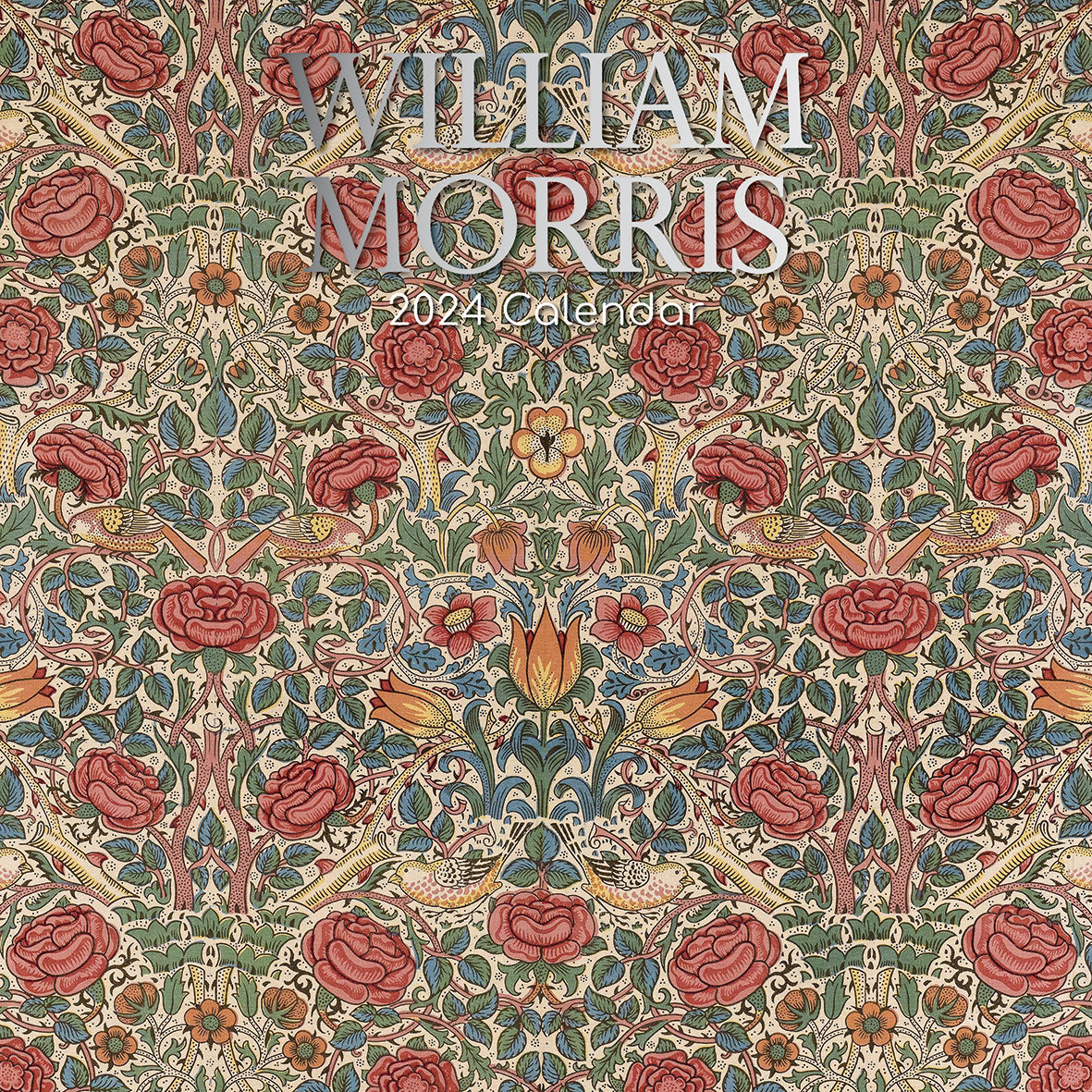 William Morris - Rose - 2024 Square Wall Calendar 16 Months Arts Planner Gift