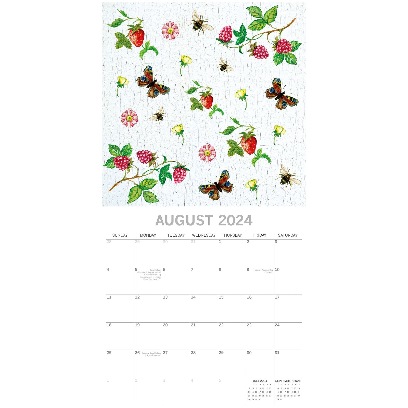 Beauty of Nature 2024 Square Wall Calendar 16 Month Floral Planner New Year Gift