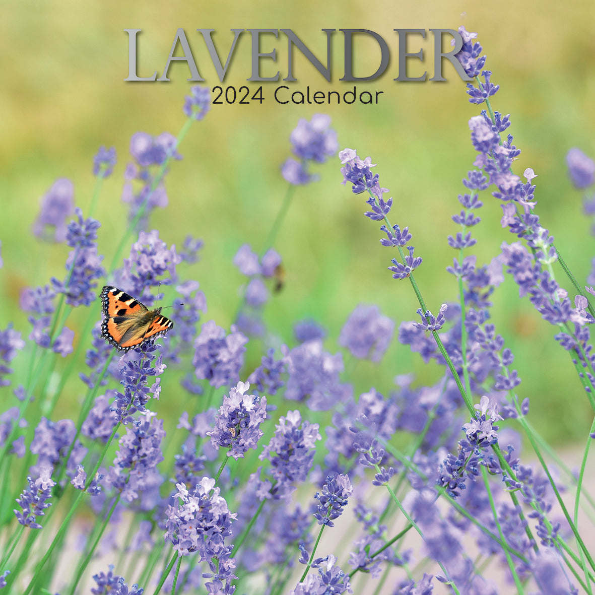 Lavender 2024 Square Wall Calendar 16 Months Floral Flower Planner New Year Gift
