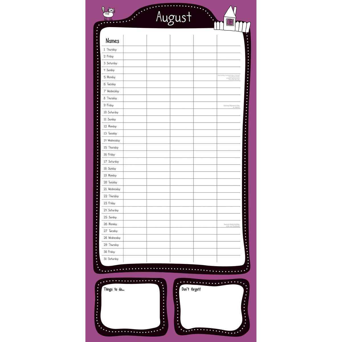 Home Family Organiser 2024 Square Wall Calendar 16 Month School Planner New Year