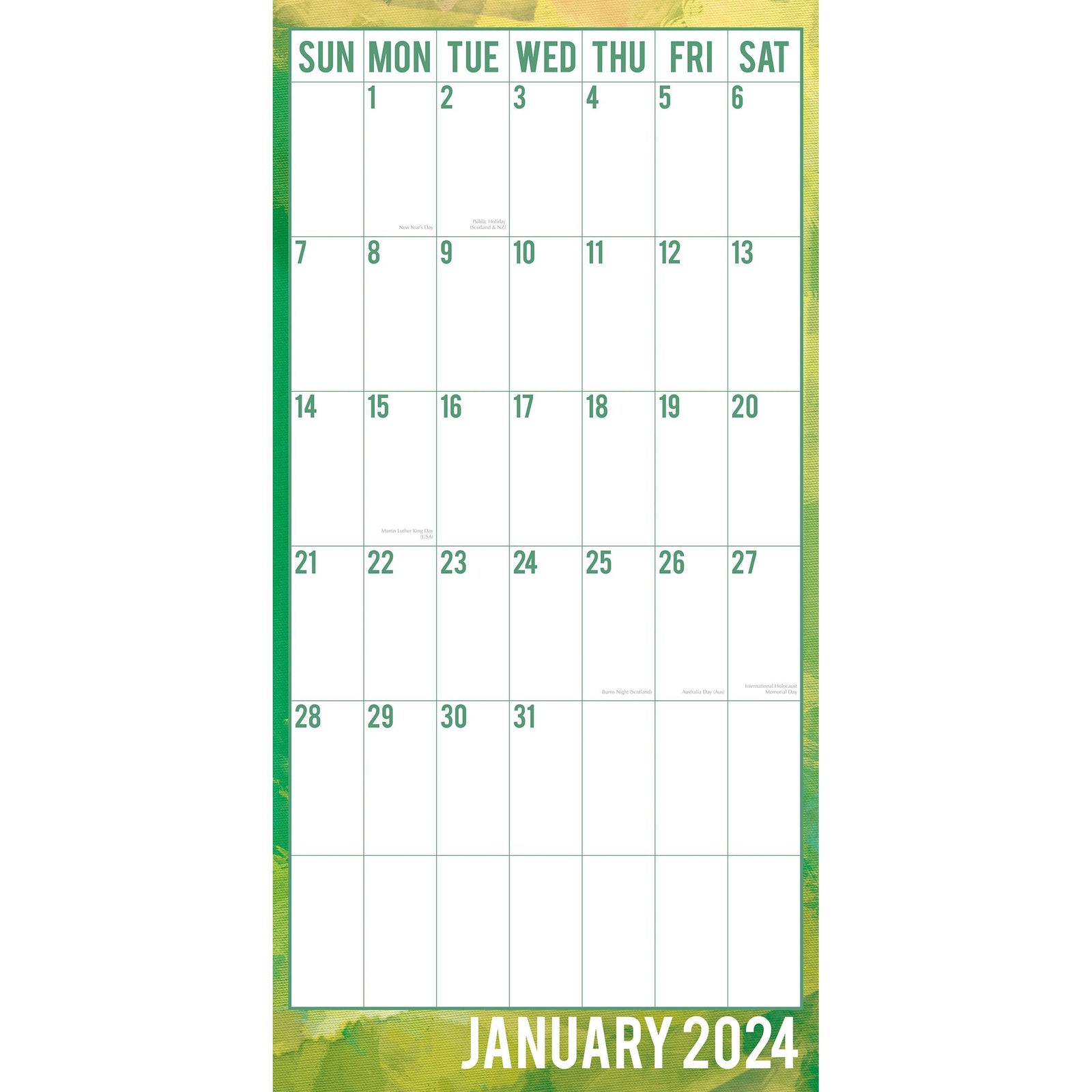 Large Print Calendar 2024 Square Wall Calendar 16 Months School Planner New Year