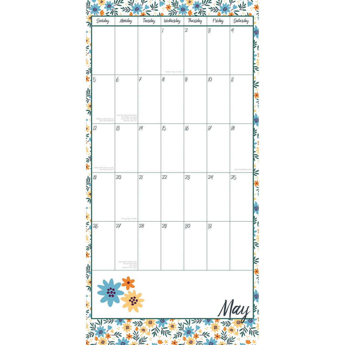 Mum's Organiser 2024 Square Wall Calendar 16 Months School Planner New Year Gift