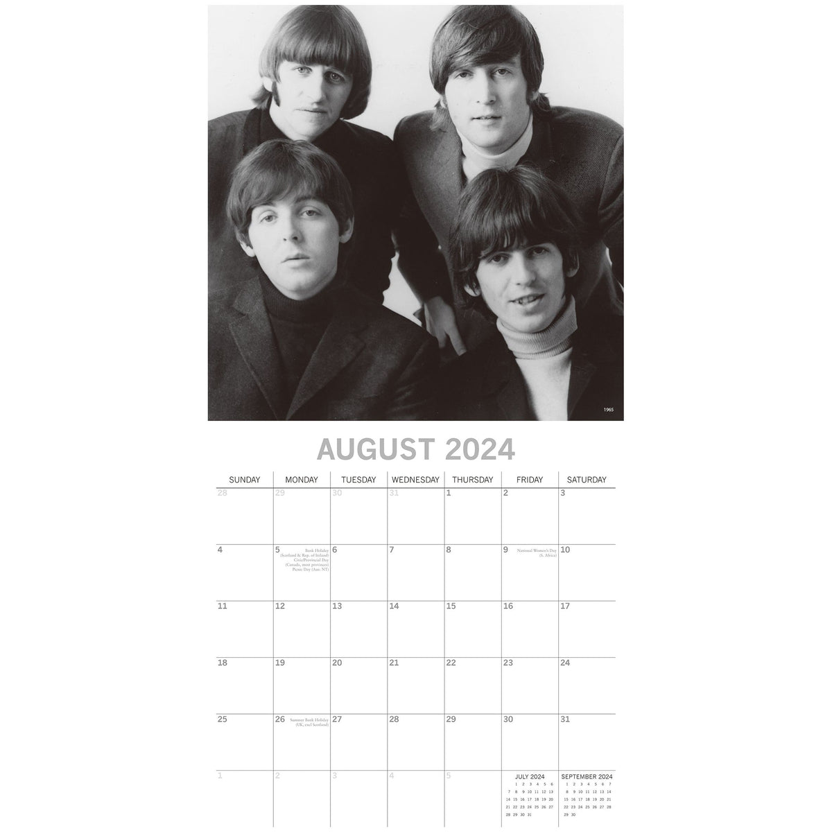 The Beatles - 2024 Square Wall Calendar 16 Month Planner Christmas New Year Gift