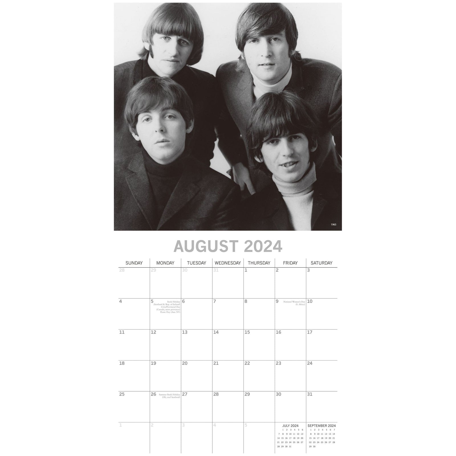 The Beatles - 2024 Square Wall Calendar 16 Month Planner Christmas New Year Gift