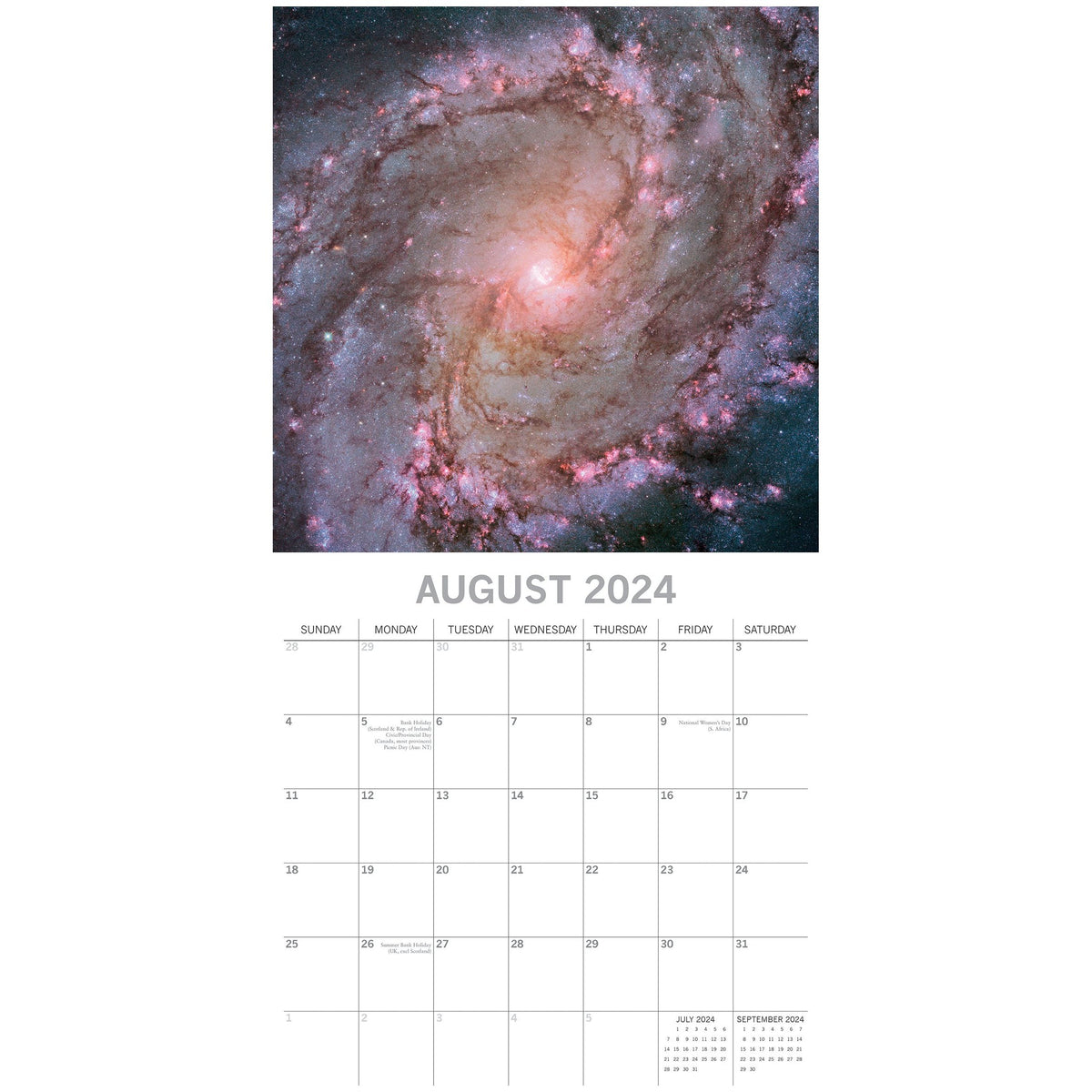 Space 2024 Square Wall Calendar 16 Month Premium Planner Christmas New Year Gift