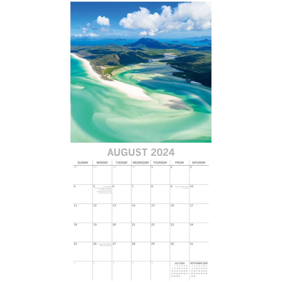Landmarks of Australia 2024 Square Wall Calendar 16 Months Planner New Year Gift