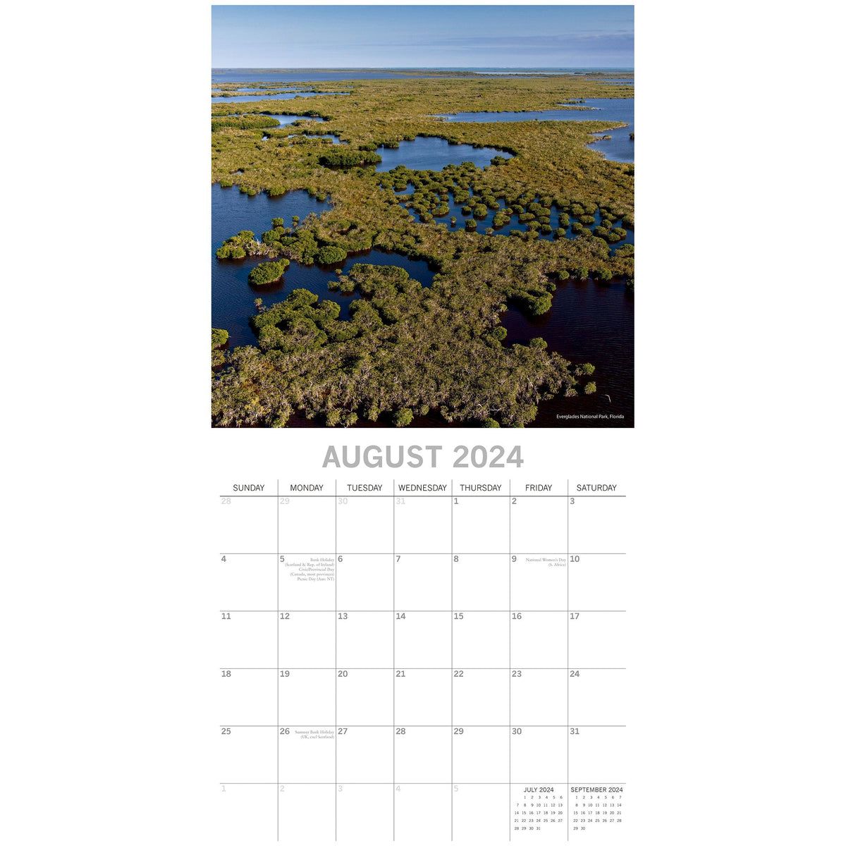 National Parks USA 2024 Square Wall Calendar 16 Months Premium Planner New Year