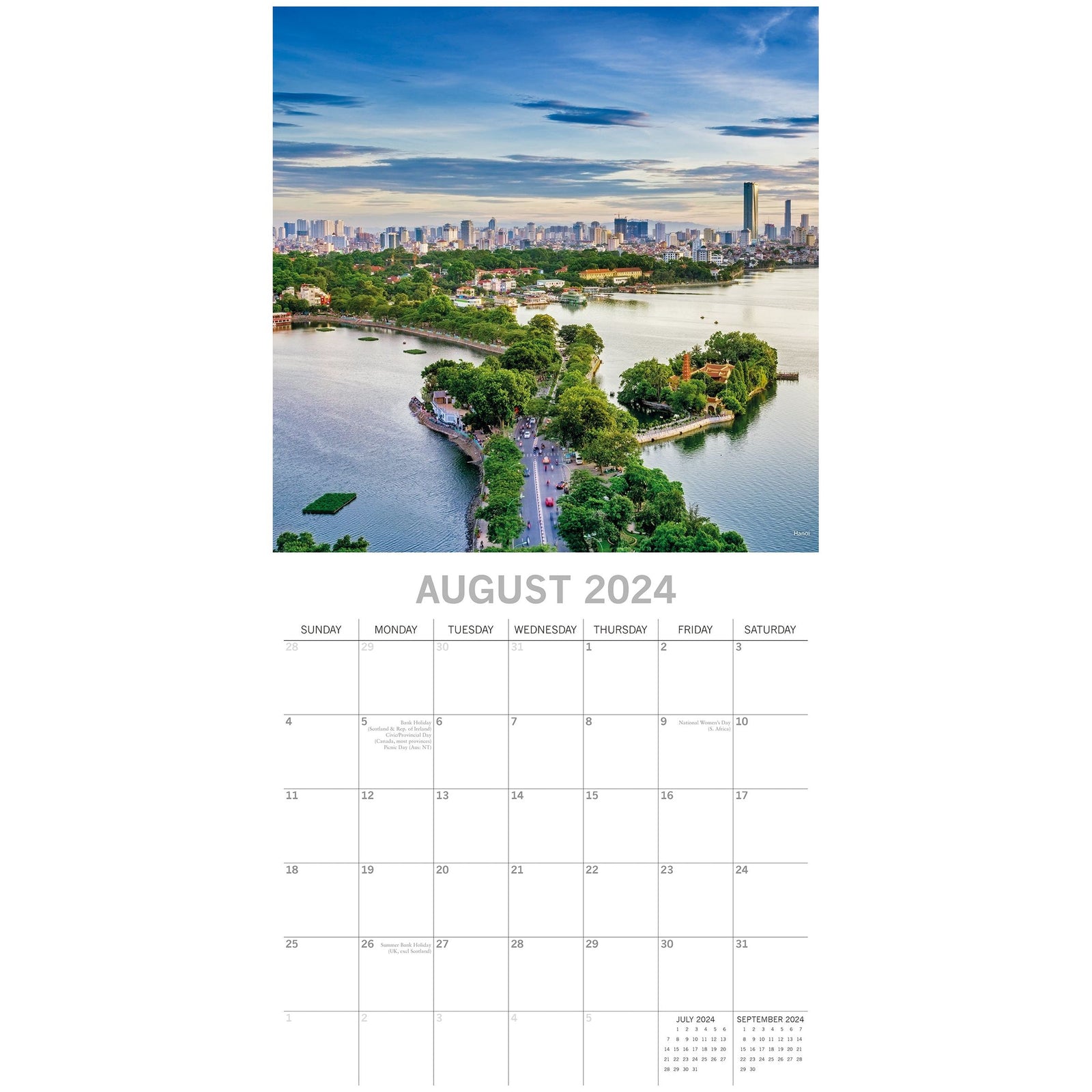 Vietnam - 2024 Square Wall Calendar 16 Months Premium Planner Xmas New Year Gift