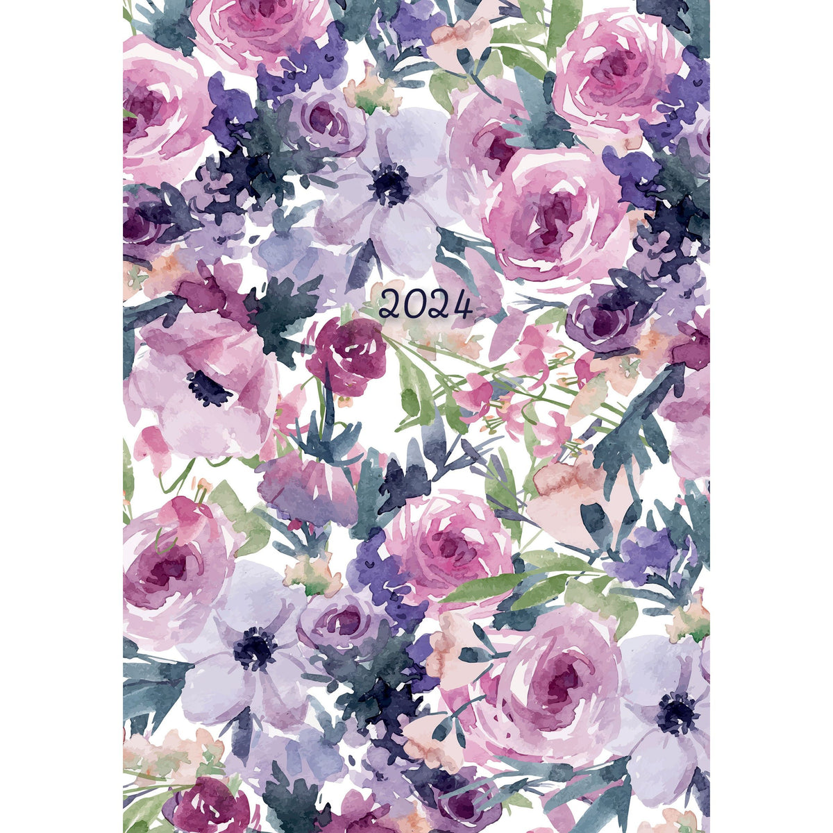 Lilac Blush - 2024 A5 Padded Cover Diary Premium Planner Book Xmas New Year Gift