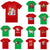 100% Cotton Christmas T-shirt Adult Unisex Tee Tops Funny Santa Party Custume, Reindeer Head (Red), S