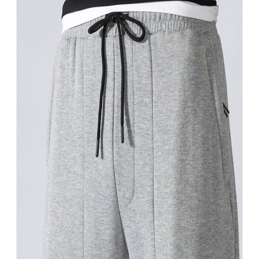 Men's Fleece Slim Trackpant Sport Joggers w Zipped Pockets Gym Casucal Trousers, Light Grey, L