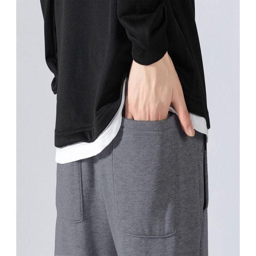 Men's Fleece Slim Trackpant Sport Joggers w Zipped Pockets Gym Casucal Trousers, Light Grey, L