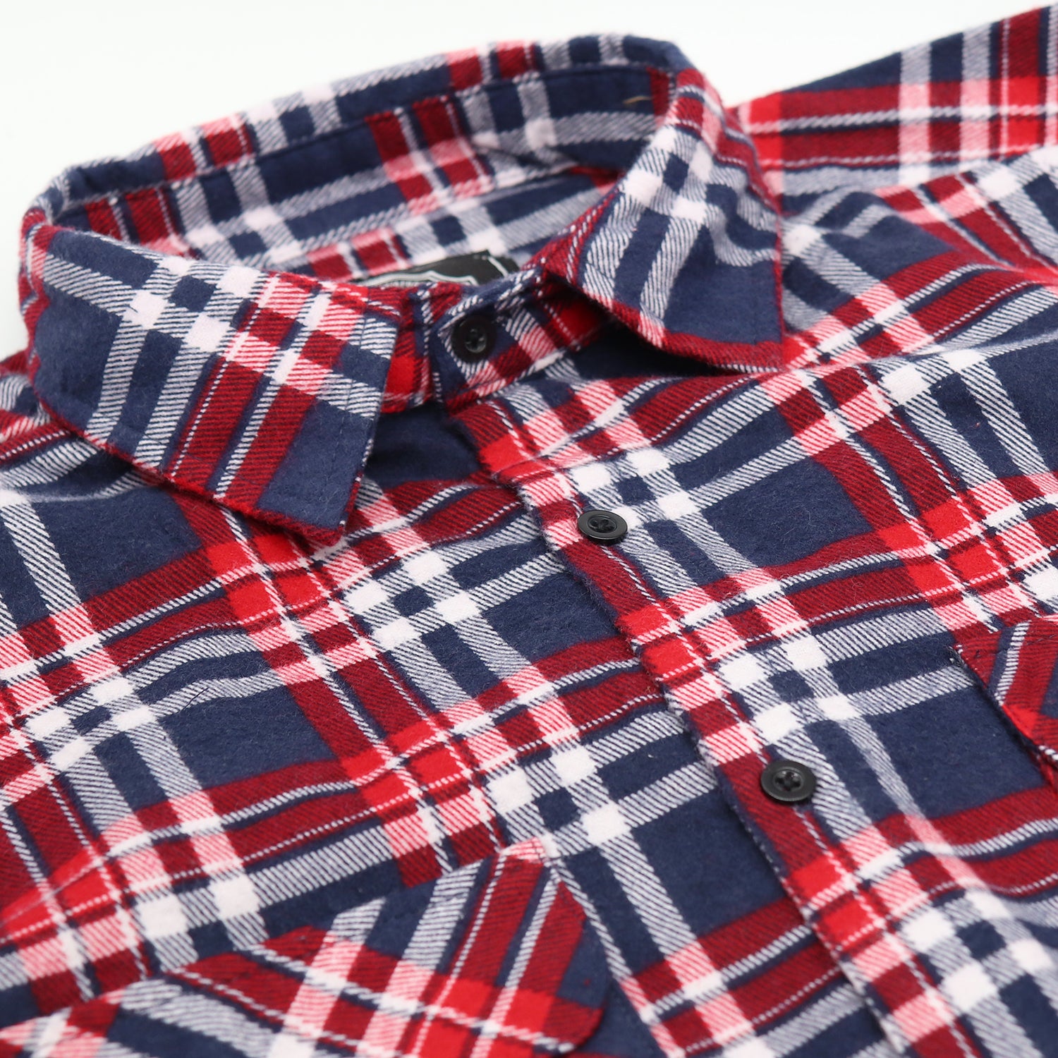 Men's 100% Cotton Flannelette Shirt Long Sleeve Plaid Check Flannel w Pockets, Heritage Red Plaid, S