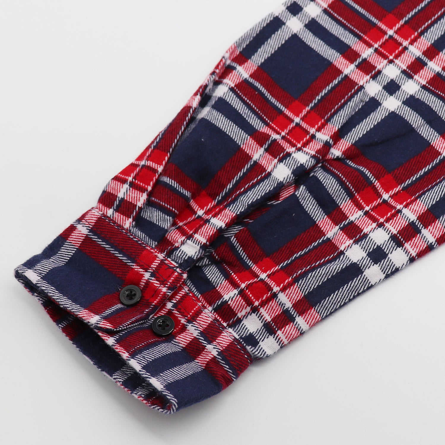 Men's 100% Cotton Flannelette Shirt Long Sleeve Plaid Check Flannel w Pockets, Heritage Red Plaid, M