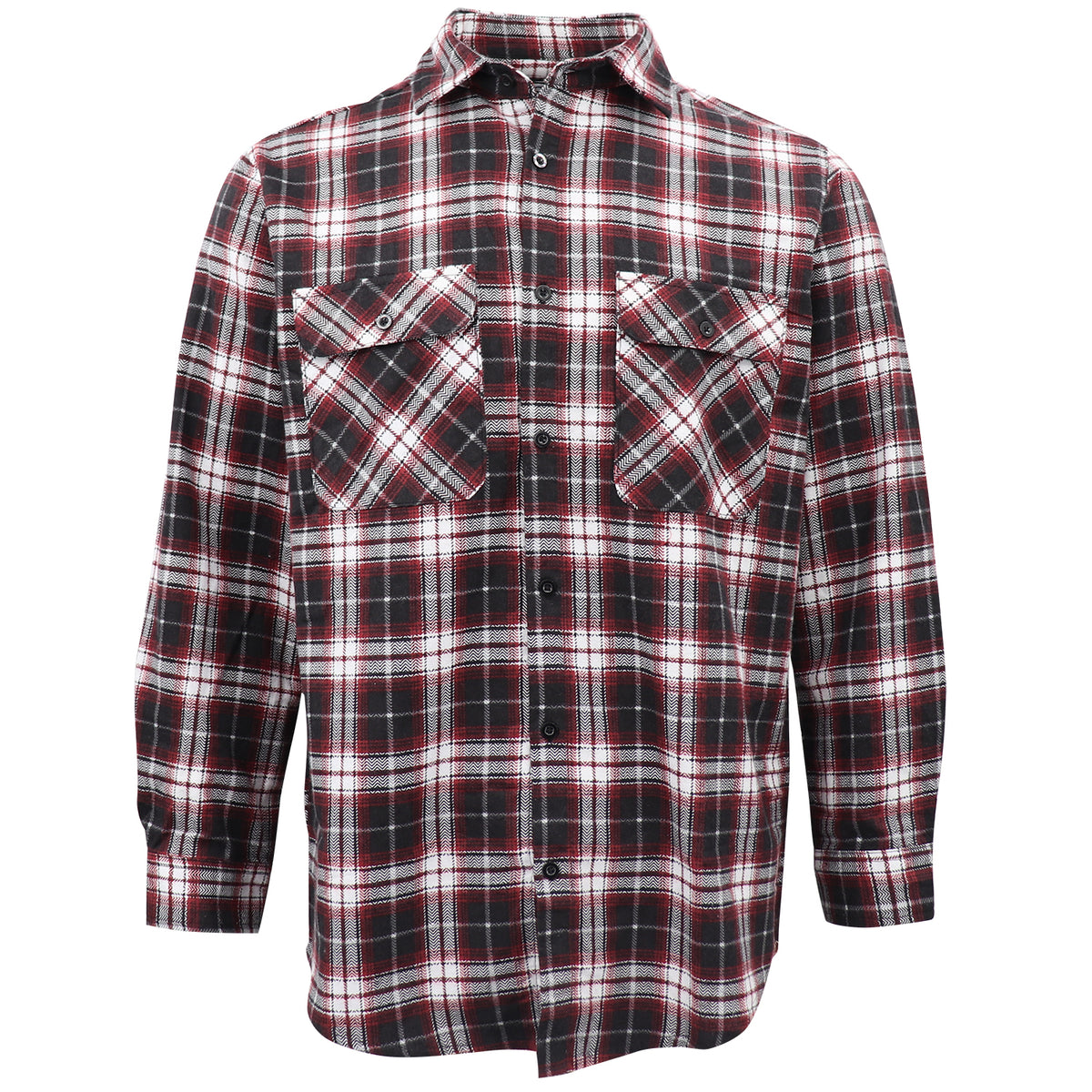 Men's 100% Cotton Flannelette Shirt Long Sleeve Plaid Check Flannel w Pockets, Vintage Ash Plaid, M