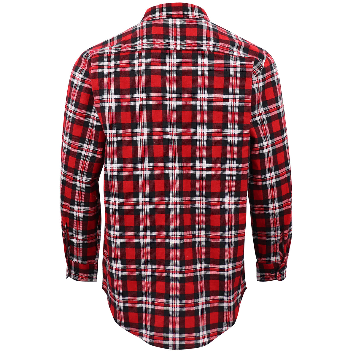 Men's 100% Cotton Flannelette Shirt Long Sleeve Plaid Check Flannel w Pockets, Crimson Knight Plaid, 2XL