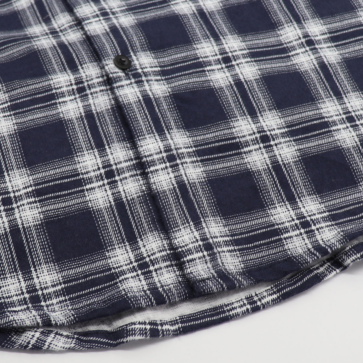 Men's 100% Cotton Flannelette Shirt Long Sleeve Plaid Check Flannel w Pockets, Midnight Navy Plaid, XL
