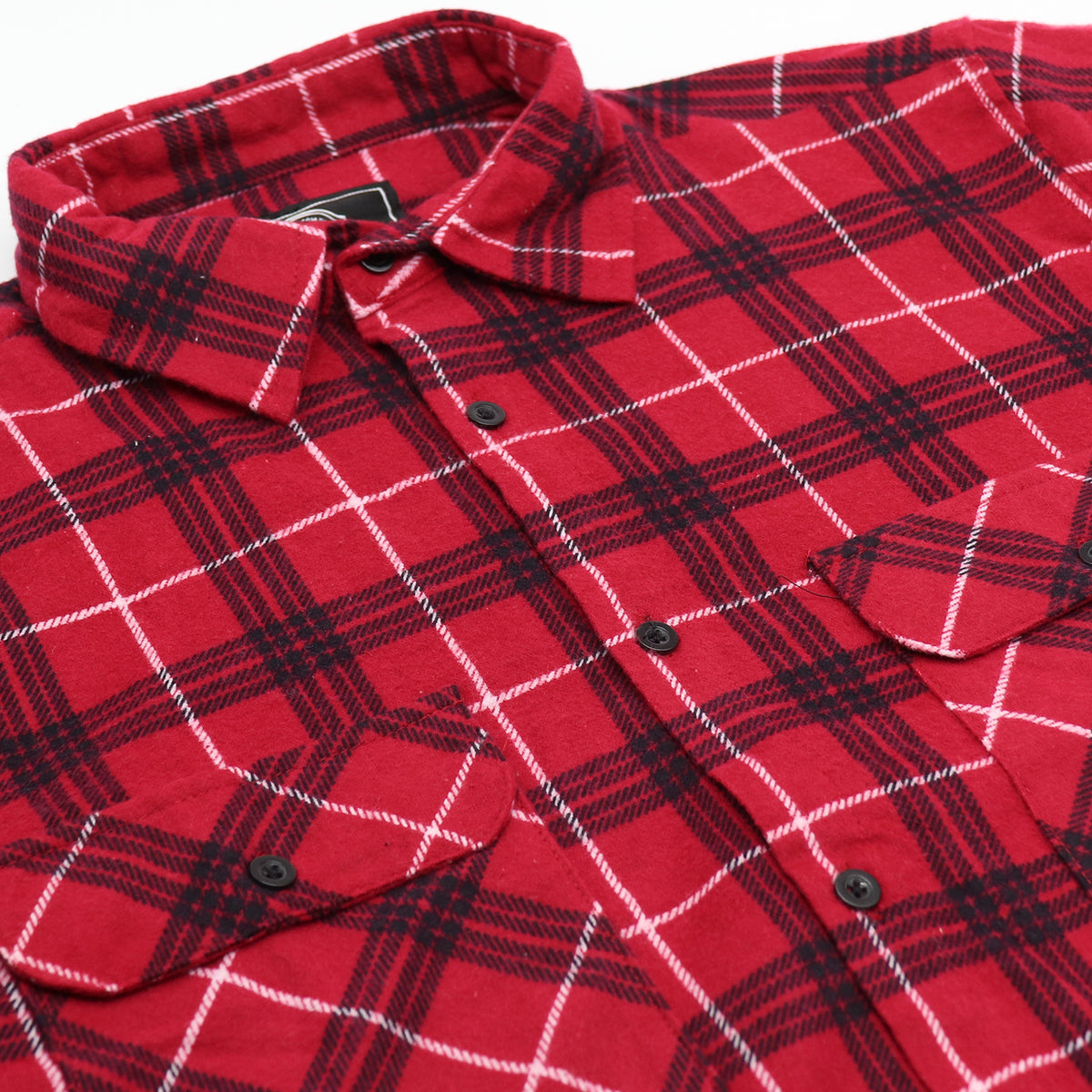 Men's 100% Cotton Flannelette Shirt Long Sleeve Plaid Check Flannel w Pockets, Scarlet Ember Plaid, 3XL