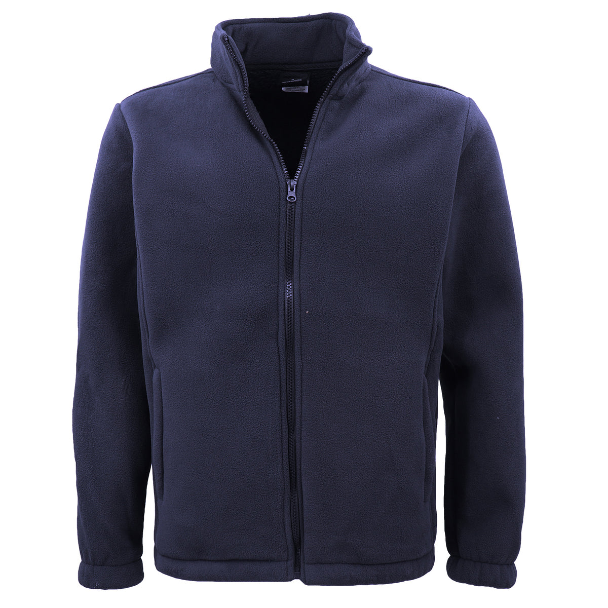 Mens Thick Zip Up Jumper w Sherpa Fur Lined Sweatshirt Winter Unisex Jacket Coat, Navy, L