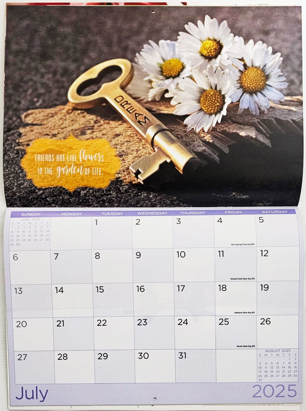 Friendship 2025 Rectangle Wall Calendar 16 Months Hanging Planner New Year Gift