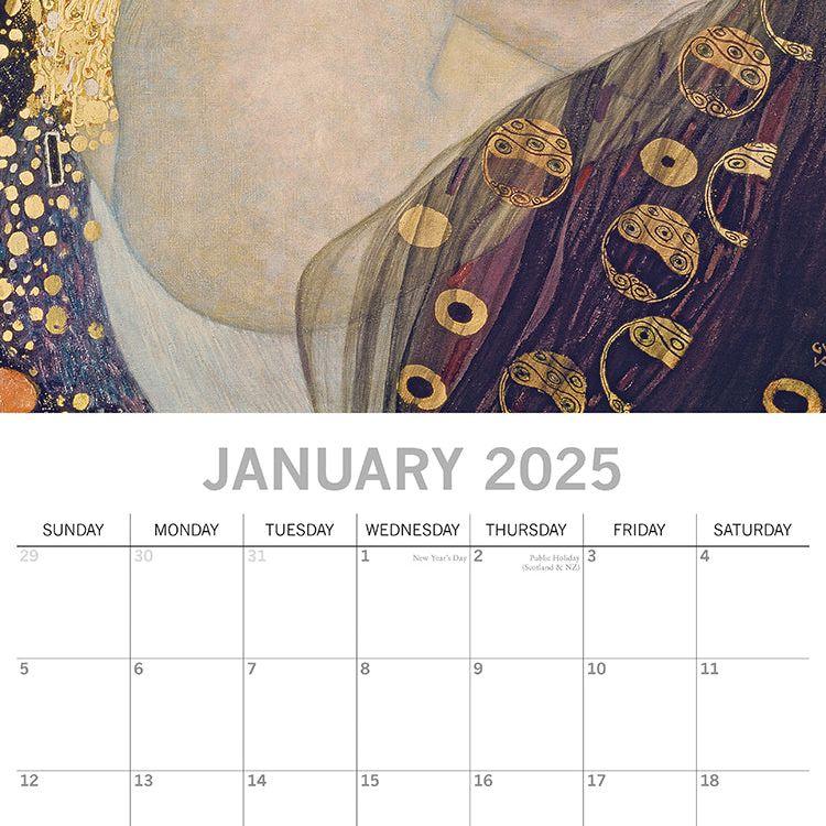 Klimt - 2025 Square Wall Calendar Arts Landscapes 16 Months Premium Planner Gift