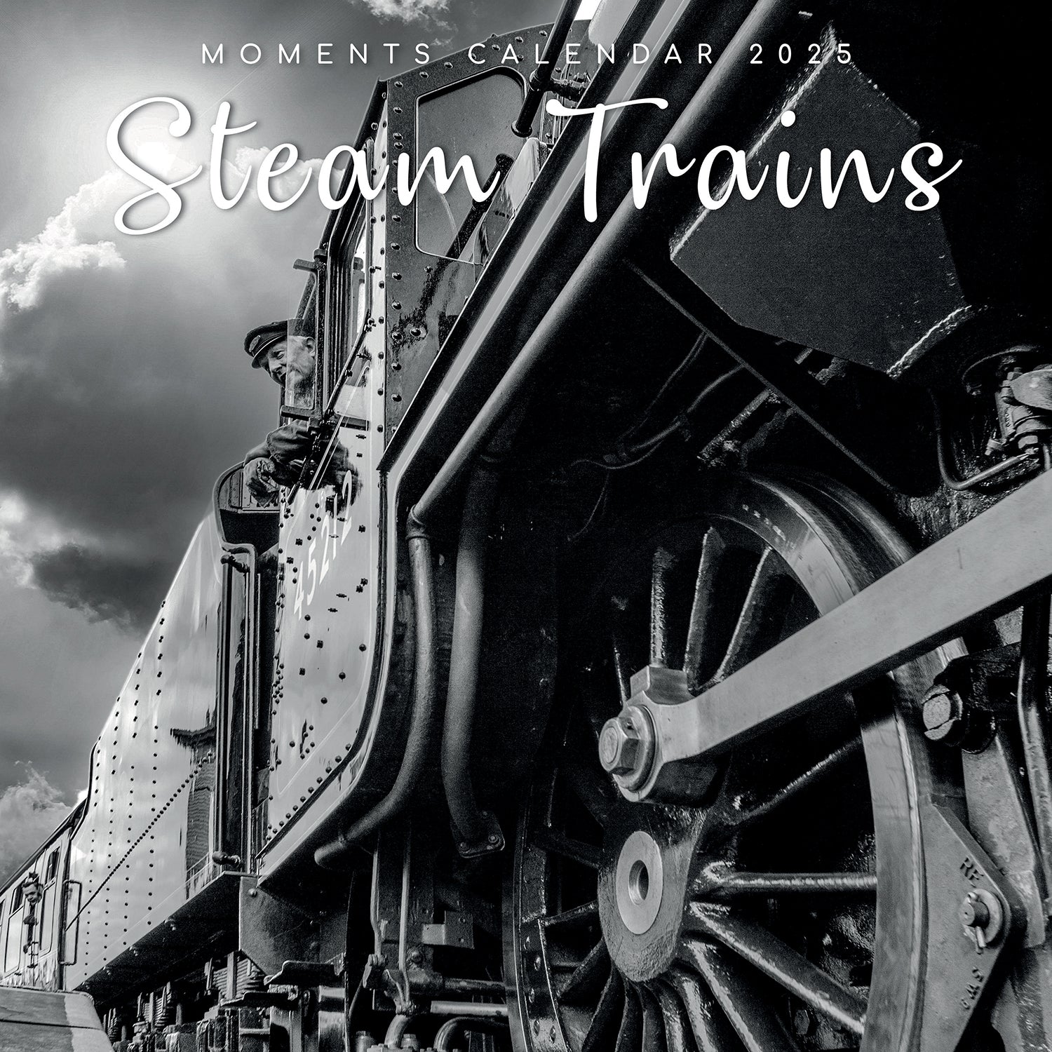 Steam Trains 2025 Square Wall Calendar 16 Months Premium Planner Christmas Gift