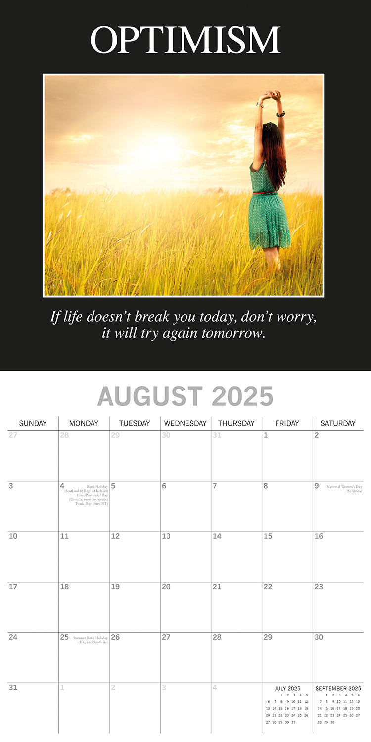 Demotivation - 2025 Square Wall Calendar 16 Months Premium Planner New Year Gift