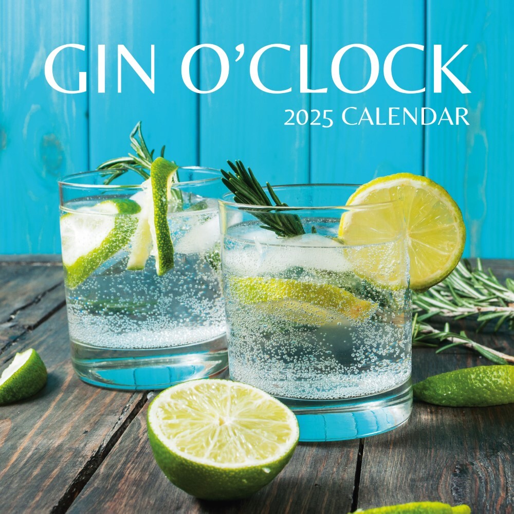 Gin O'Clock - 2025 Square Wall Calendar Food &amp; Drink 16 Months Premium Planner