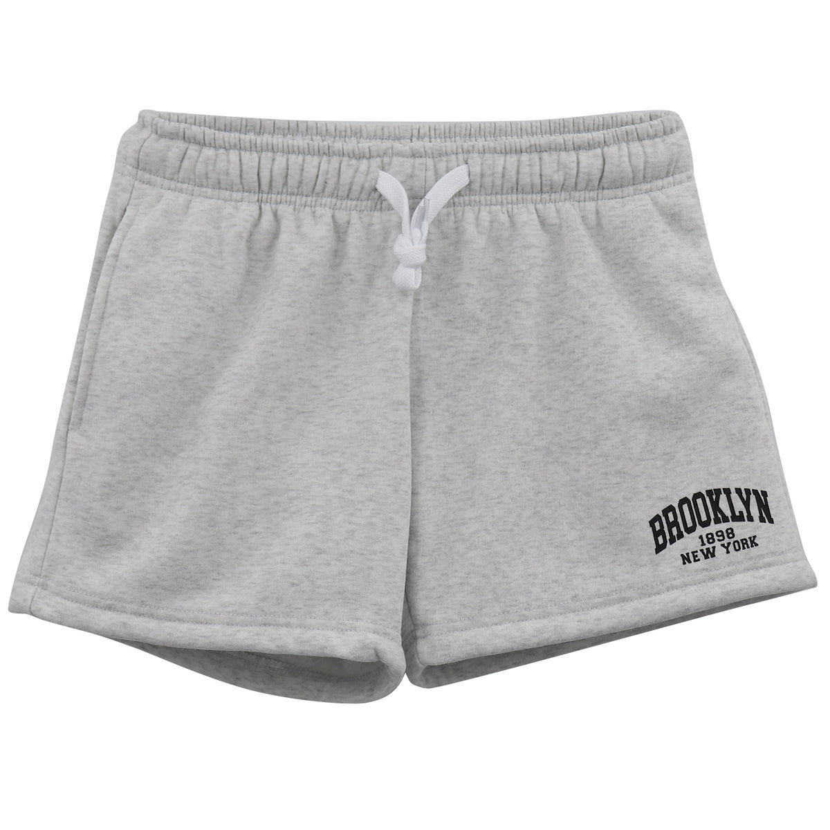 Women's Casual Fleece Shorts Sweat Athletic Track Pants w Elastic Wasit Pockets, Light Grey, M