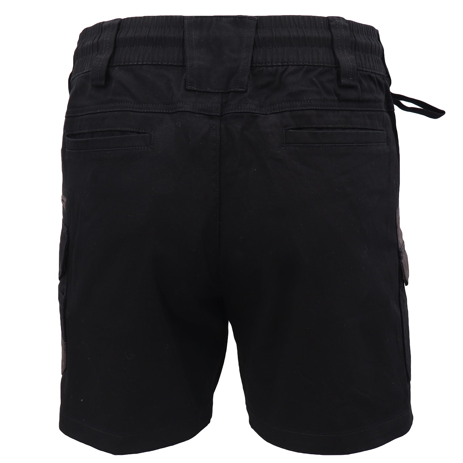 Mens Cargo Cotton Work Shorts 10 Pockets Tradies Utility Pants Workwear Trousers, Black, 30