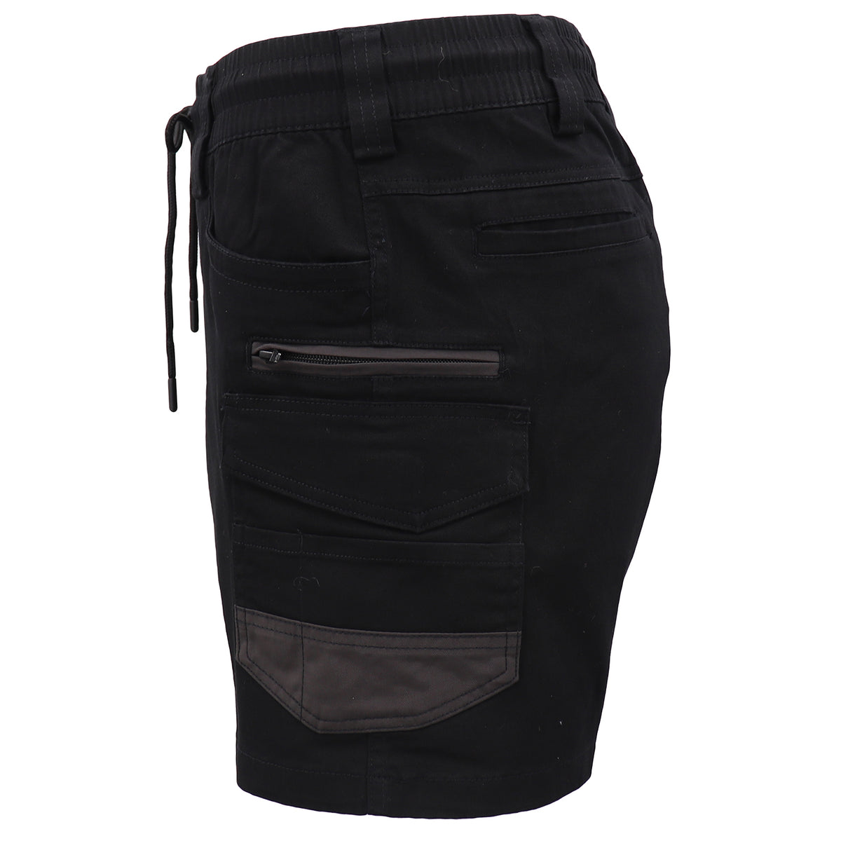 Mens Cargo Cotton Work Shorts 10 Pockets Tradies Utility Pants Workwear Trousers, Black, 40