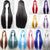 New 80cm Straight Sleek Long Full Hair Wigs w Side Bangs Cosplay Costume Womens, Light Purple