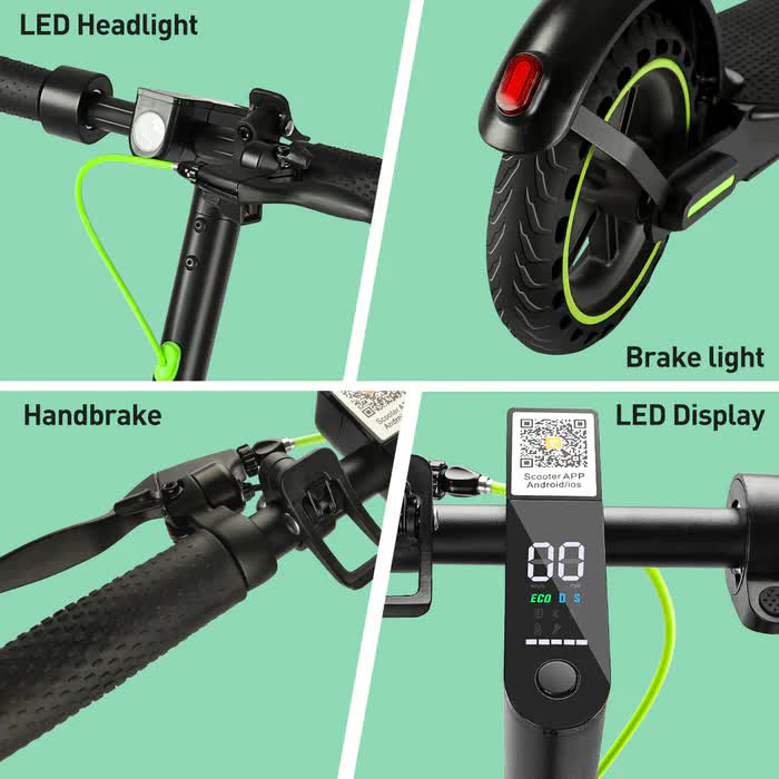 BUNA Classic Electric   Scooter   for   Adults, 350W Motor, 25KM/H, 25 KM Range, 8.5"   Pneumatic   Tires