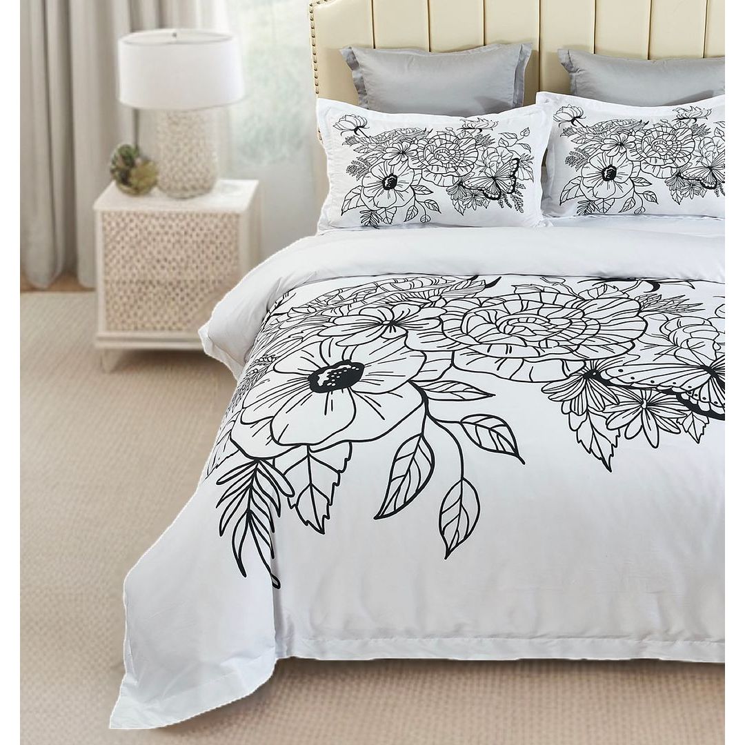 Viene Floral Quilt Cover Set - King Size