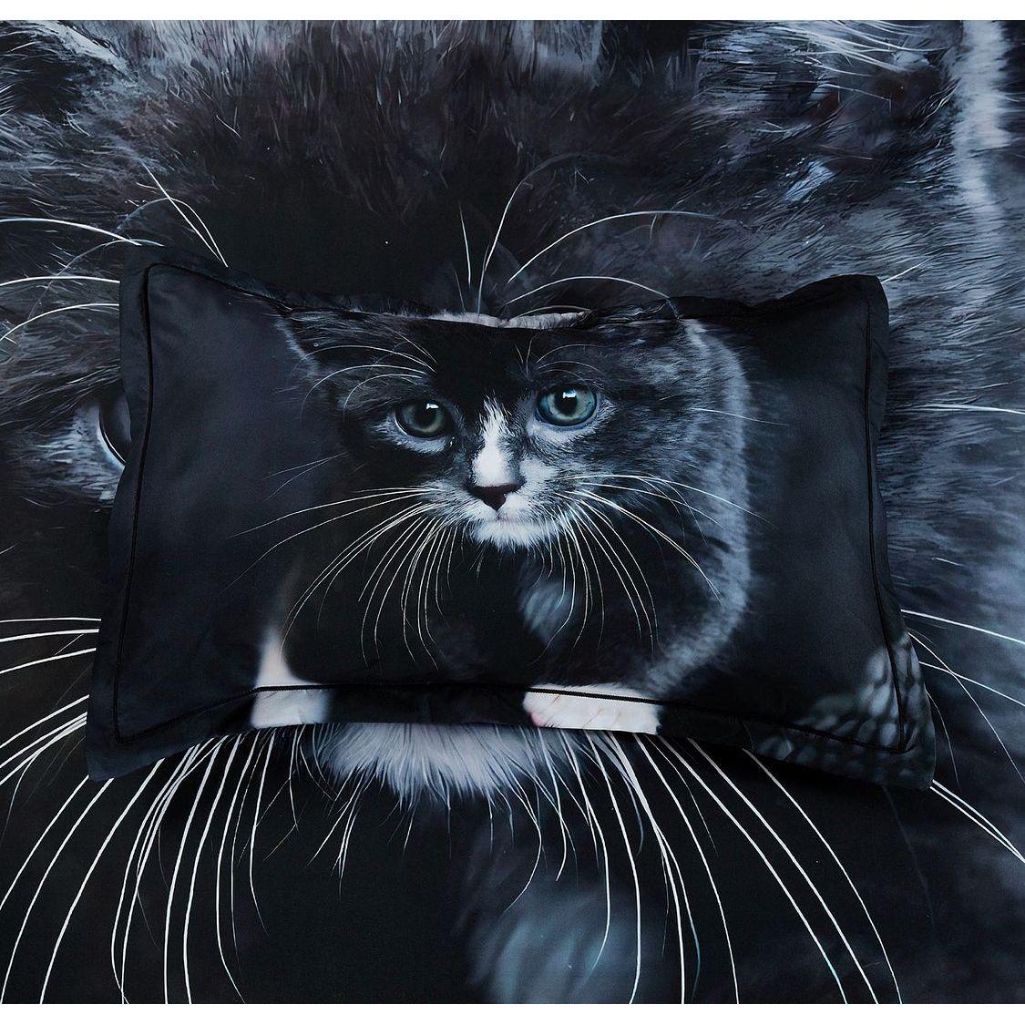 Cat Quilt Cover Set - Queen Size