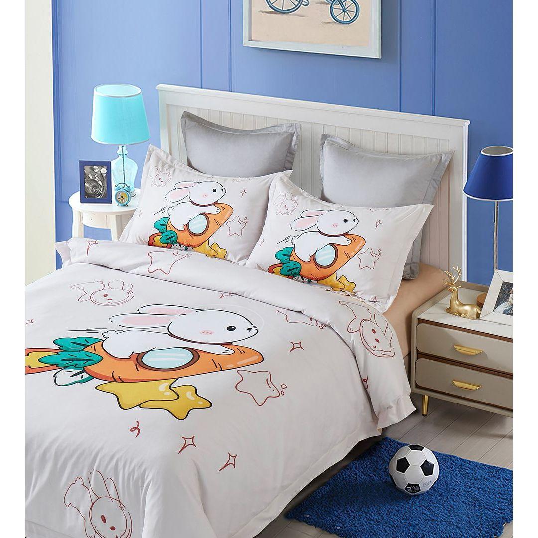 Rabbit Kids Quilt Cover Set - Single Size