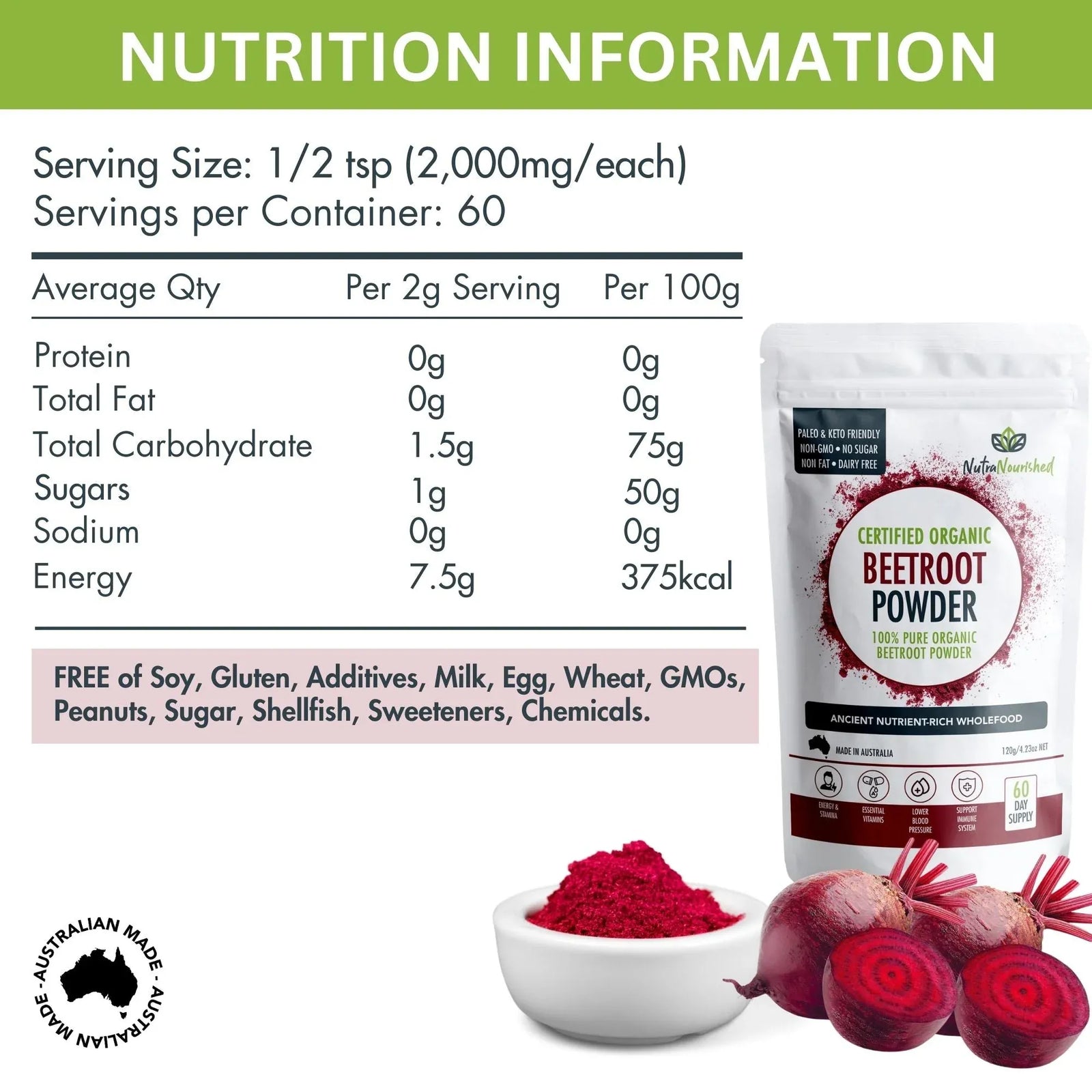 Organic Beetroot Powder