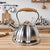 2.8L Whistling Kettle Stainless Steel Foldable Handle Camping Home Office Silver